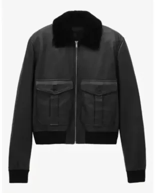 The Voice S29 John Legend Shearling Collar Leather Jacket