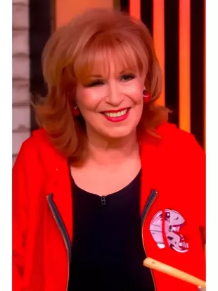 The View 2026 Joy Behar Red New England Patriots Helmet Hoodie