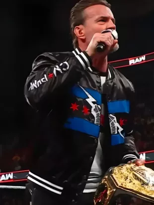 CM Punk Chicago Made Black Bomber Jacket
