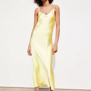 Yellow Silk Maxi Dress