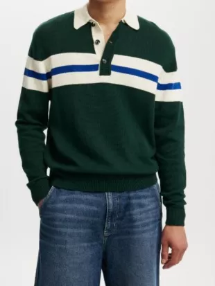 The Burbs 2026 Kapil Talwalkar Green Rugby Polo Shirt