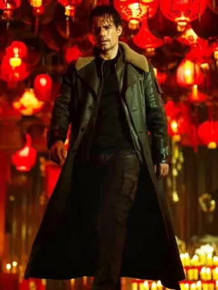 Henry Cavill Highlander 2026 Shearling Leather Coat