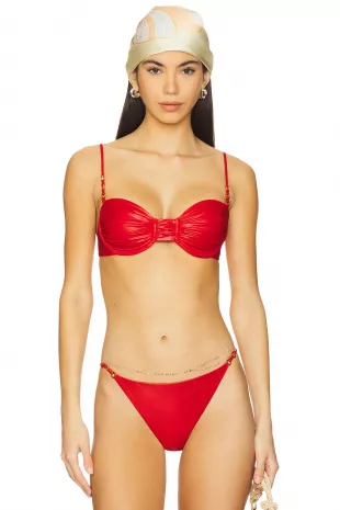 Raina Bikini Top in Coral