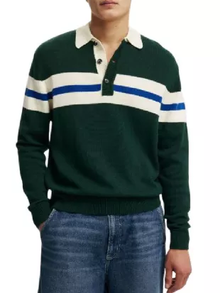 The Burbs 2026 Kapil Talwalkar Green Rugby Polo Shirt