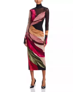 Shailene Dress in Feather Fan