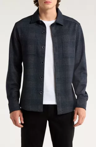 Upton Plaid Double Knit Overshirt