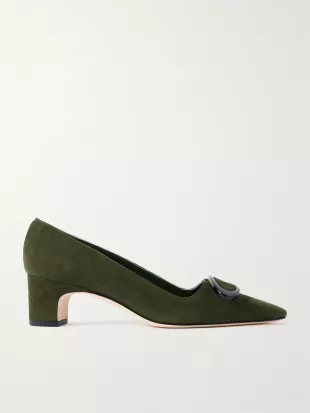 Fenix 50 Buckled Suede Pumps