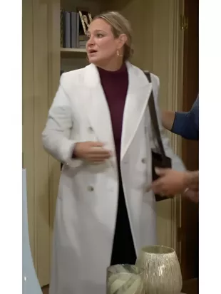 The Young And The Restless 2026 Sharon Newman White Long Coat