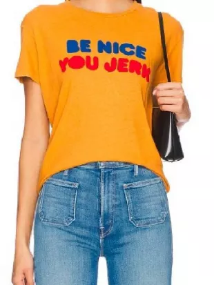 Shrinking S03 Christa Miller Be Nice You Jerk Yellow T-Shirt