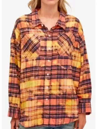 Shrinking S03 Christa Miller Overdyed Plaid Shirt