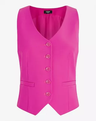 Editor Studio Stretch Twill Five Button Blazer Vest