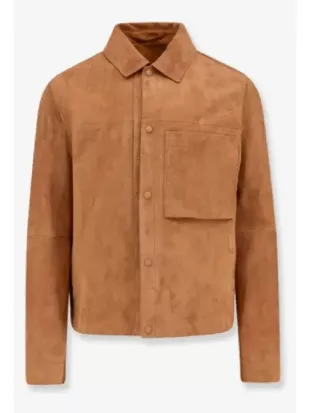 American Idol S24 Lionel Richie Suede Jacket In Brown