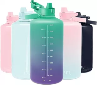 1 Gallon 128 oz Water Bottle with Push Button