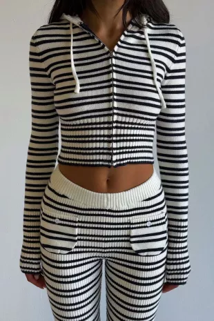 Aimee Knit Zip Up Hoodie
