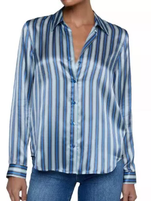The View Alyssa Farah Griffin Blue Stripe Blouse