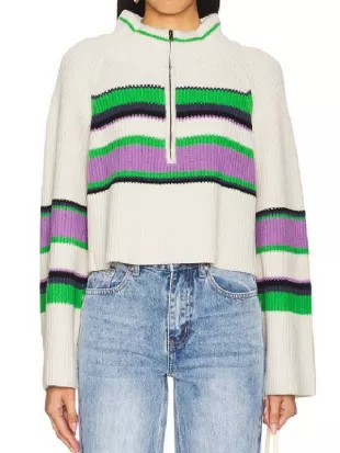 Shrinking S03 Claudia Sulewski Striped Sweatshirt