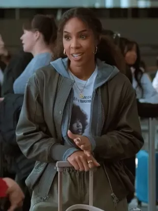 Relationship Goals Kelly Rowland Green Leather Jacket