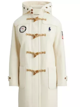 The Today Show Craig Melvins Team USA White Toggle Coat