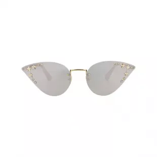 Cat Eye Frame Metal Sunglasses
