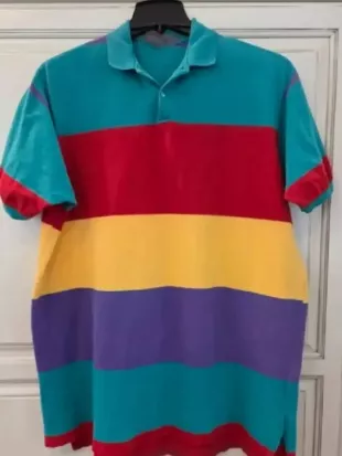 Taylor Swift Opalite Colorblock Striped Polo