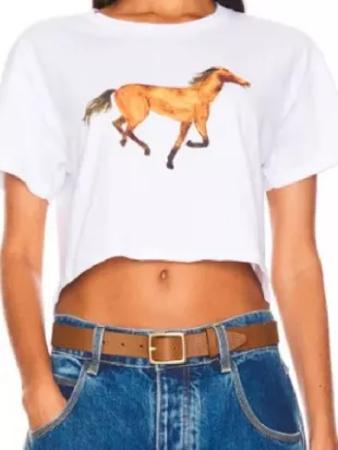 Summer House S10 Lindsay Hubbard Horse Print Top