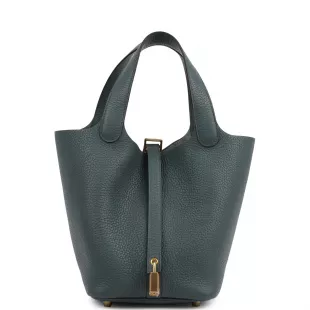 Picotin Lock 18 Bleu Orage Clemence Gold Hardware