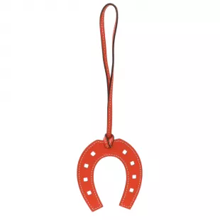 Orange Swift Paddock Horseshoe Bag Charm