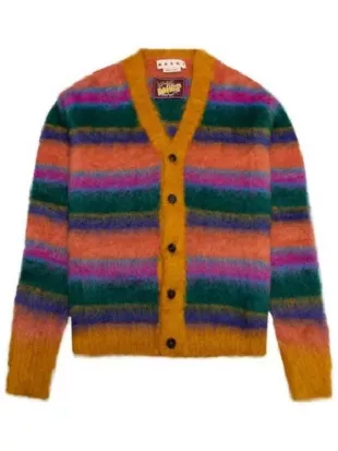 The Traitors US S04 Ron Funches Multicolor Striped Cardigan