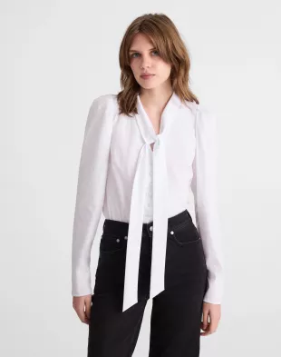 V-Neck Button-Front Top