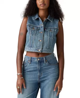 Denim Trucker Vest