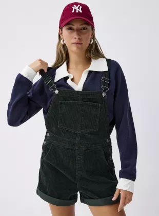 Corduroy Overall Short