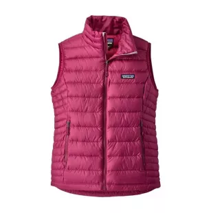 Down Sweater Vest in Magenta