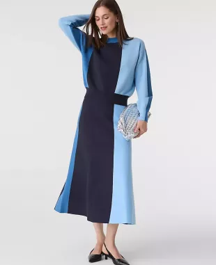 Colorblock Sweater Skirt
