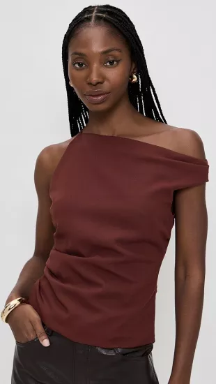 Leia Draped Asymmetric Top