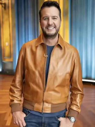 Luke Bryan American Idol S24 Bomber Leather Jacket