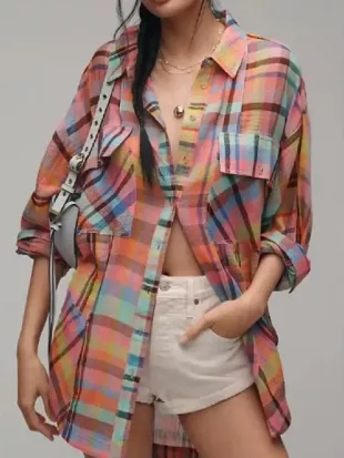 Its Not Like That 2026 Leven Miranda Rainbow Plaid Shirt