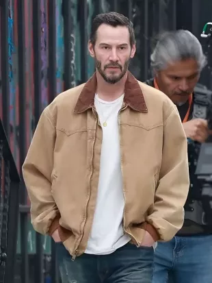 Keanu Reeves Outcome 2026 Brown Cotton Jacket