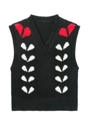 The Traitors US S4 Rob Rausch Broken Heart Black Sweater Vest