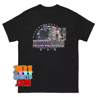 Grown Ups Movie Kevin James Motorcycle Proud Tradition USA T-Shirt