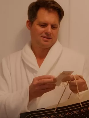 Missing the Boat Kristoffer Polaha Bathrobe In White