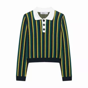 Striped Knit Polo