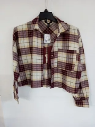 Plaid Cropped Shirt
