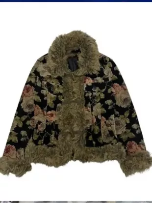 Kendall Jenner Sushi Park Floral Duffle Jacket