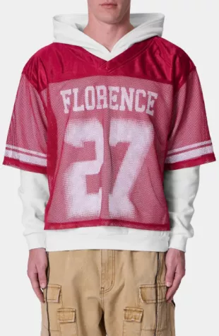 Layered Jersey Hoodie