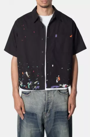 Painter Short Sleeve Button Up Shirt