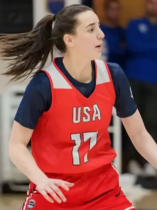 Caitlin Clark US Women’s Basketball Team Red Jersey