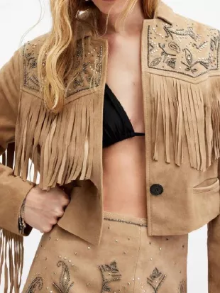 HTGT Heaven From Belfast Bronagh Gallagher Suede Jacket