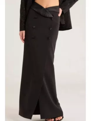 The Voice S29 Kelly Clarkson Black Maxi Skirt