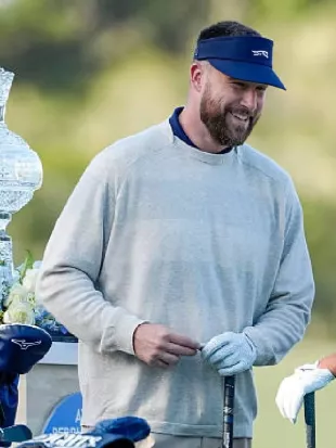 Pebble Beach Travis Kelce Beige Sweatshirt