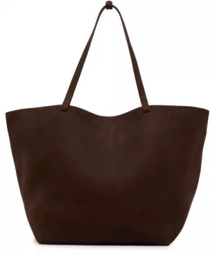 Brown Suede XL Park Tote Bag